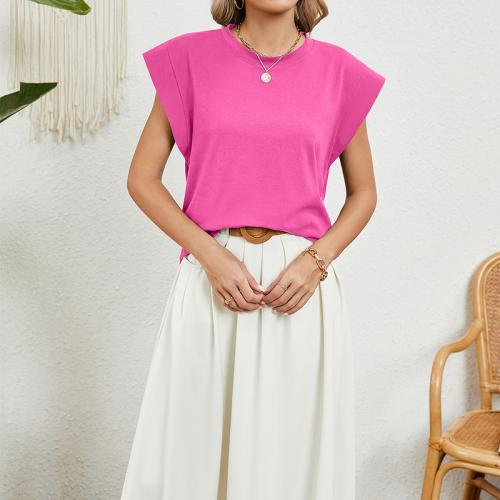 Rayon & Spandex & Polyester T-shirts femmes à manches courtes Imprimé couleur et motif différents pour le choix pièce