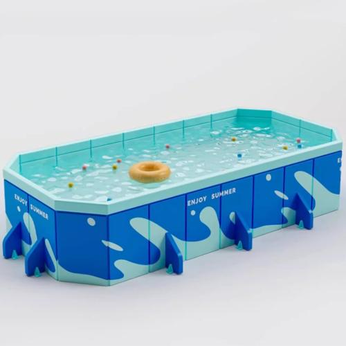 PVC foldable Inflatable Pool printed blue PC