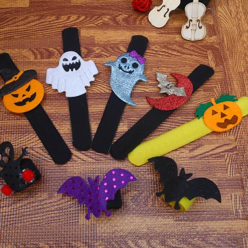 Doek & Ijzer Halloween Slap Armband meer kleuren naar keuze stuk