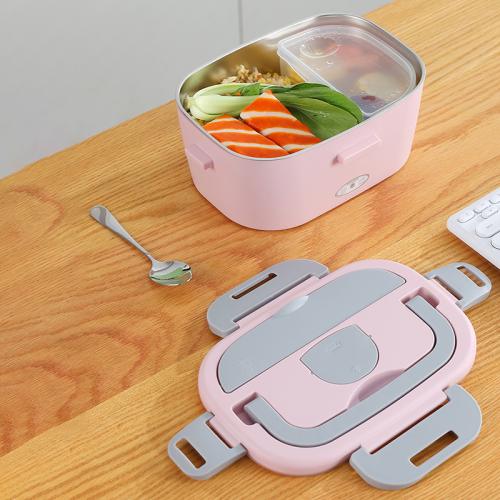 304 Stainless Steel & Polypropylene-PP heat preservation Electric Heating Lunch Box durable & portable Solid PC