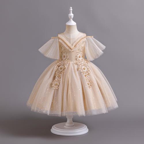 ガーゼ & ポリエステル ガール ワンピース ドレス 単色 選択のためのより多くの色 一つ