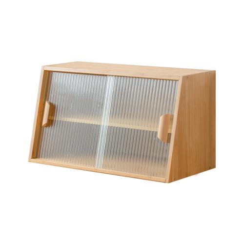 Moso Bamboo & Glass Anti-mosquito Kitchen Storage Cabinet for storage & durable & dustproof Solid PC