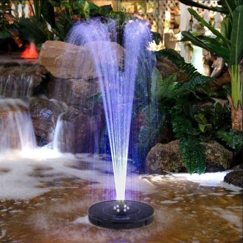 Plastic different light colors for choose Solar Pool Lamp Fountain black PC