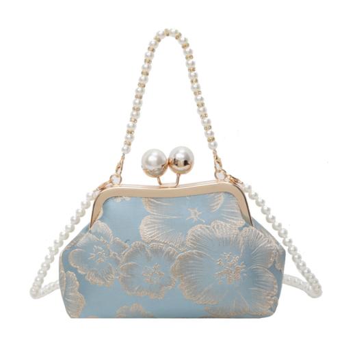 Cloth Easy Matching Clutch Bag embroidered Plastic Pearl floral PC