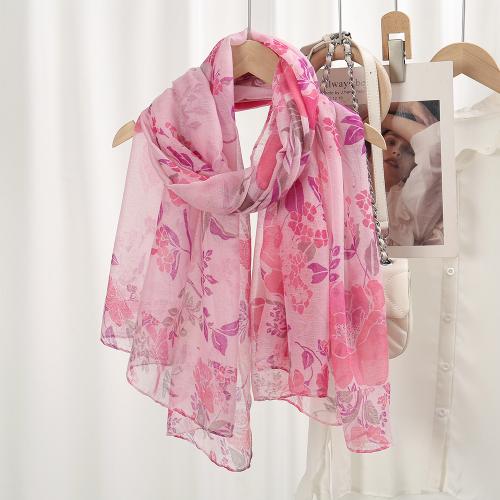 Voile Fabric Multifunction Women Scarf thermal printed PC