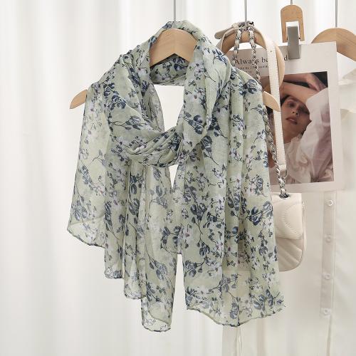 Voile Fabric Multifunction Women Scarf thermal printed floral PC
