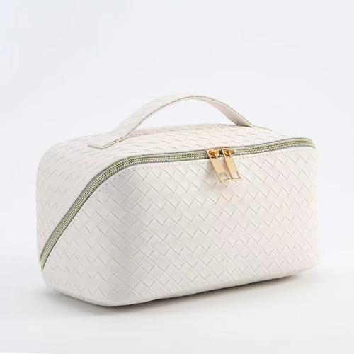 PU Leather Cosmetic Bag durable & large capacity & portable Solid PC