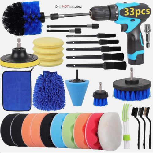 Polypropylene-PP & Stainless Steel Electric Drill Brush Head Set multiple pieces Set
