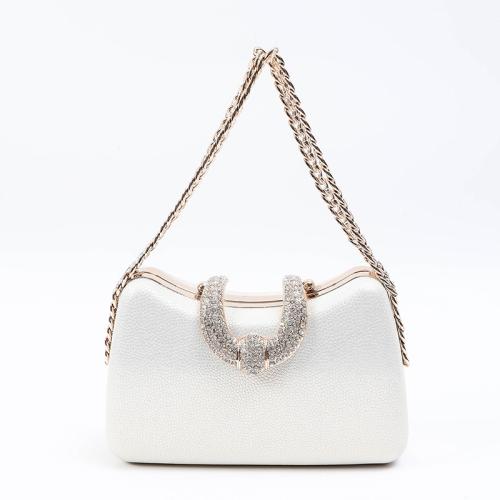 PU Leather hard-surface & Easy Matching Shoulder Bag with rhinestone Solid PC
