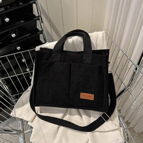 Corduroy Tote Bag & Handbag Shoulder Bag durable & large capacity Solid PC