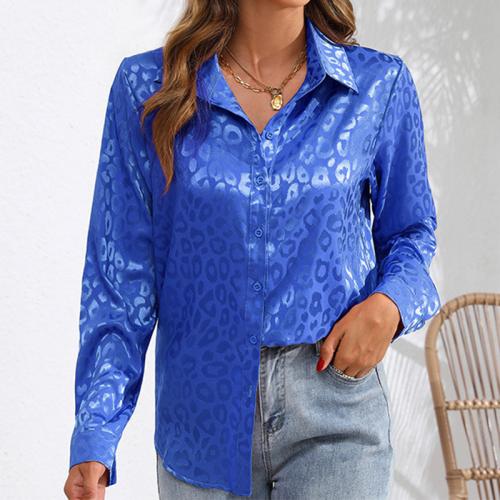 Polyester Frauen Langarm Shirt, Jacquard, mehr Farben zur Auswahl,  Stück
