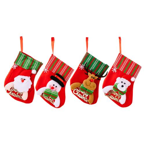 Tuch Weihnachtsdekoration Socken, unterschiedliches Muster zur Auswahl, mehr Farben zur Auswahl,  Stück