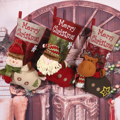 Polyester Christmas Stocking for home decoration & christmas design PC