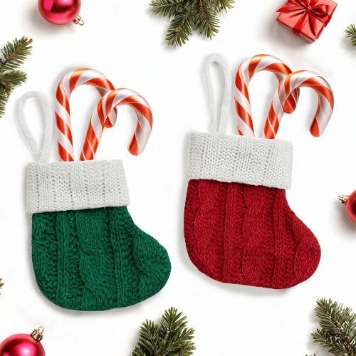 Polyester Kerstdecoratie sokken meer kleuren naar keuze stuk