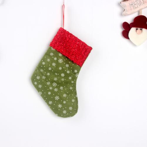 Kleber gebunden Stoff Weihnachtsdekoration Socken, Gedruckt, unterschiedliches Muster zur Auswahl, mehr Farben zur Auswahl,  Stück