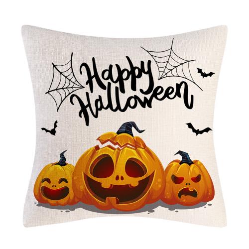Linen Throw Pillow Covers Halloween Design printed PC