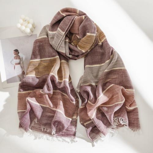 Polyester Women Scarf thermal striped PC