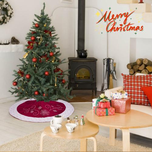 Polyester Christmas Tree Skirt durable & christmas design printed PC