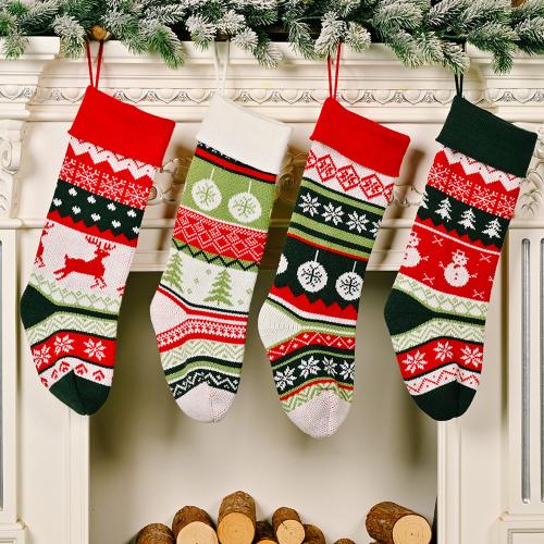 Polyester Weihnachtssocke, Gedruckt, unterschiedliche Farbe und Muster für die Wahl, mehr Farben zur Auswahl,  Stück