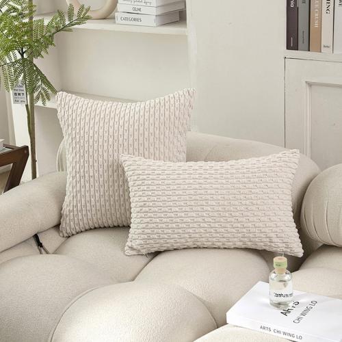 Corduroy Throw Pillow Covers durable & without pillow inner Solid PC