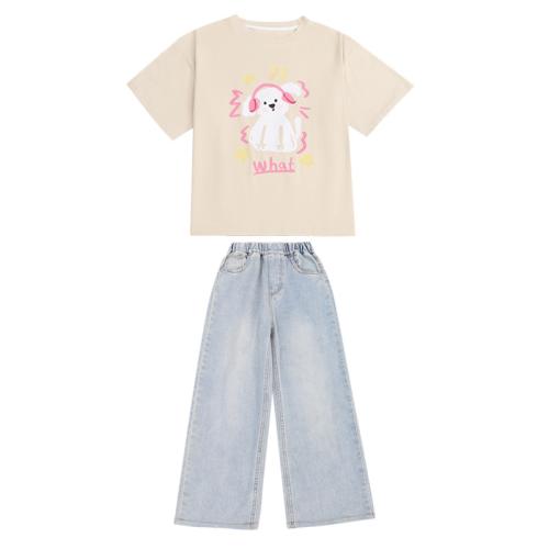 Cotton Children Clothes Set & loose Pants & top patchwork Set