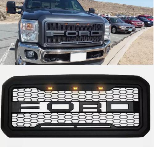 For 2011-2016 Ford F250 F350 F450 F550 Auto Cover Grille Solid black Sold By PC