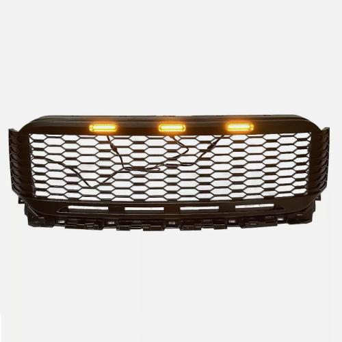 For 2021-2023 Ford F150 Auto Cover Grille, durable & hardwearing, Solid, black, Sold By PC