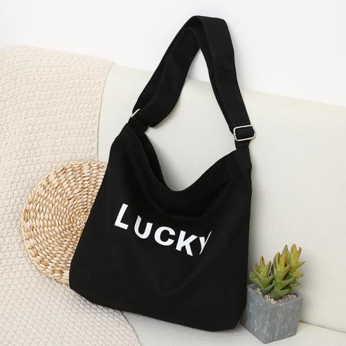 Canvas Crossbody Bag large capacity Unlined letter PC