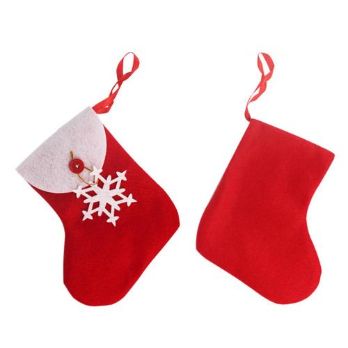 Polyester Christmas Decoration Stocking for home decoration & christmas design patchwork red PC