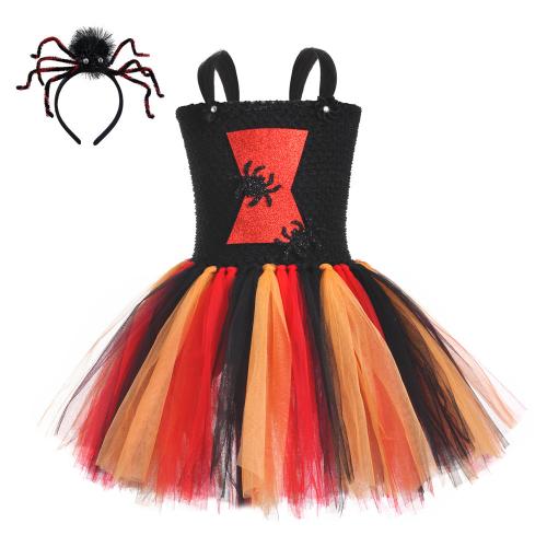 Nylon Girl Two-Piece Dress Set Halloween Design Set