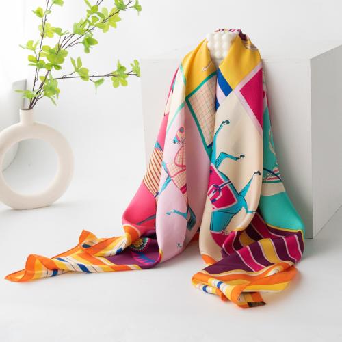 Natuurlijke zijde Zijden sjaal Afgedrukt meer kleuren naar keuze stuk