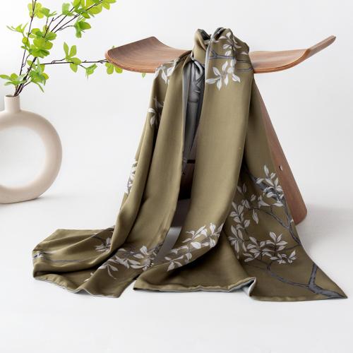 Natuurlijke zijde Zijden sjaal Afgedrukt Bloemen meer kleuren naar keuze stuk