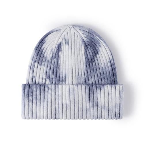 Core-spun Yarn Knitted Hat thermal & unisex Tie-dye : PC