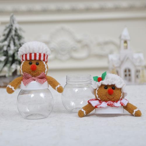 PP Cotton & Cloth & Plastic Christmas Candy Jar PC
