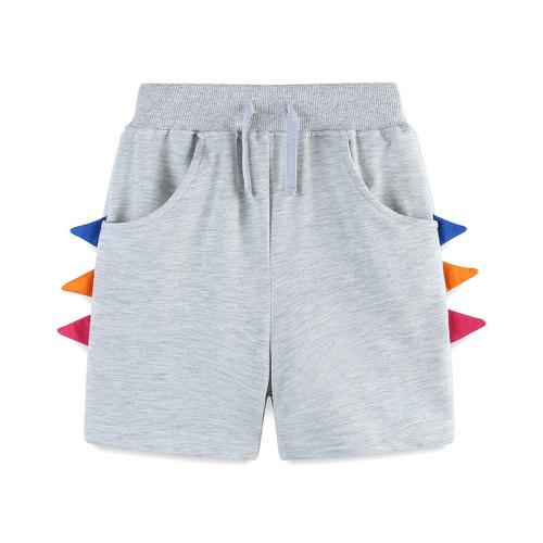 Cotton Children Shorts & loose & breathable patchwork Solid gray PC