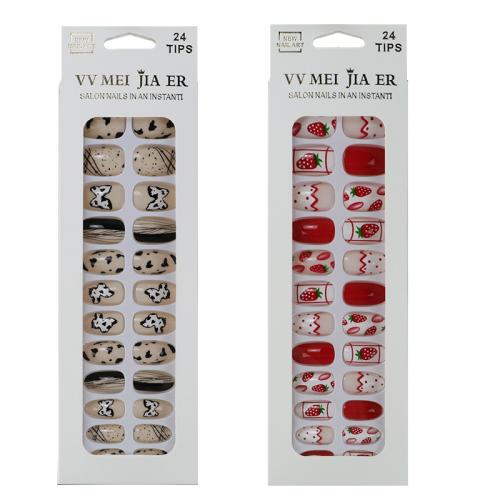 ABS Fake Nails, mehr Farben zur Auswahl, 24Pcs/Box,  Box