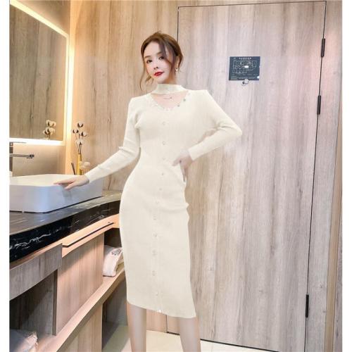 Polyester Slim One-piece Dress : PC
