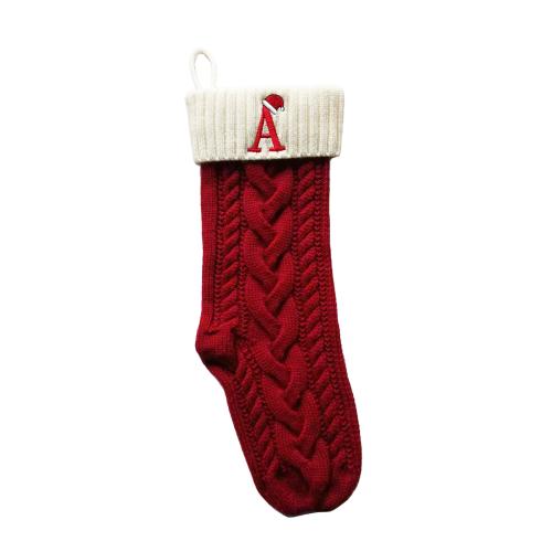 Knitted Christmas Decoration Stocking christmas design red PC