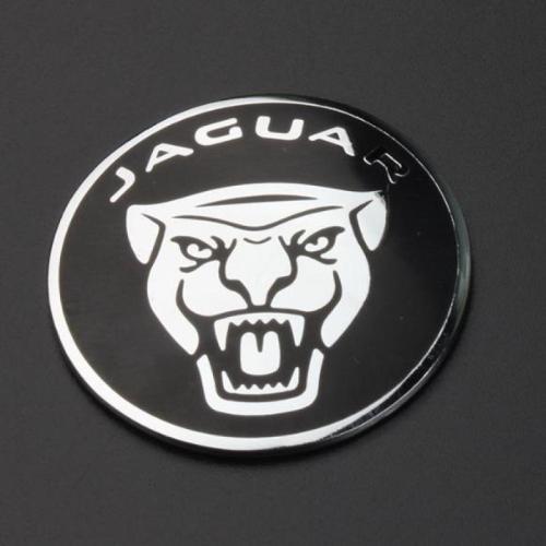 Logo Emblem Metal Sticker For Gear Shift Knob Multimedia Jaguar F-PACE Black