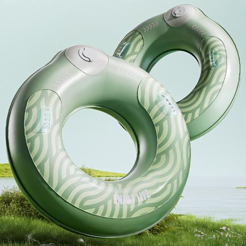 CLORURO DE POLIVINILO Anillo de natación, impreso, verde,  trozo