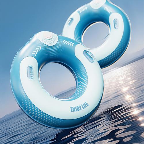 PVC Inflatable Swimming Ring thickening blue PC