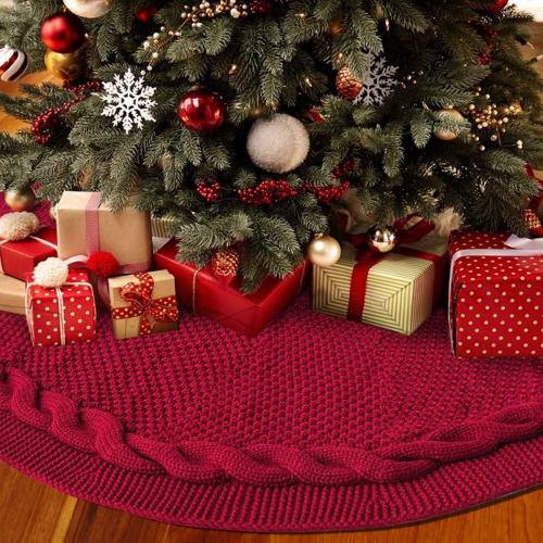 Polyester Jupe d’arbre de Noël plus de couleurs pour le choix pièce