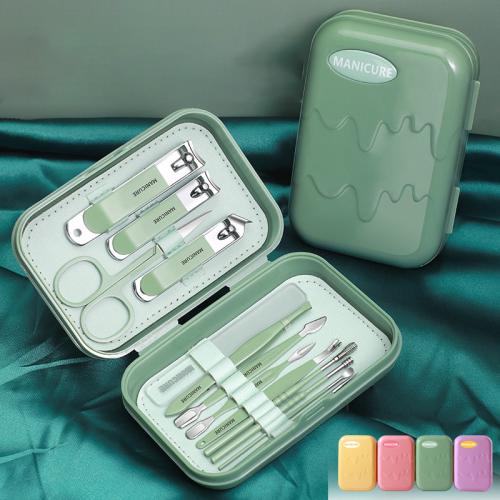 Stainless Steel & Plastic Nail Clipper portable & thirteen piece Solid Set