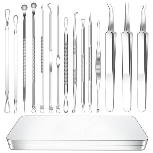 Stainless Steel & Iron Acne Needle portable & fifteen piece Solid original color PC