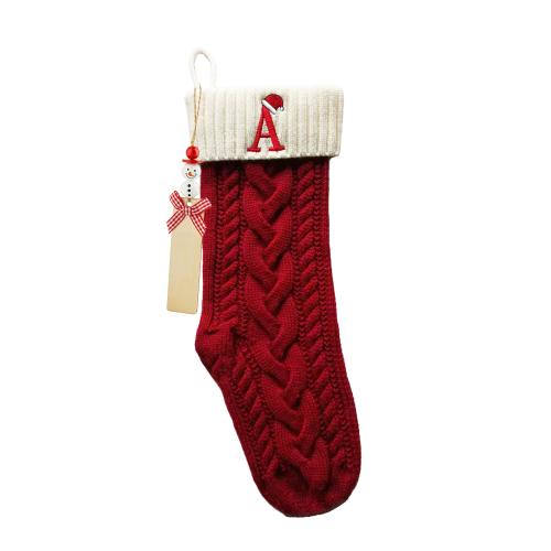 DIY Lable Christmas Decoration Stocking red Sold By PC