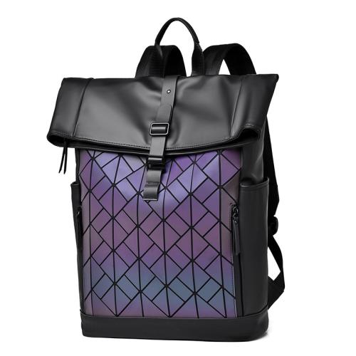 PU Leather Easy Matching Backpack large capacity Argyle PC