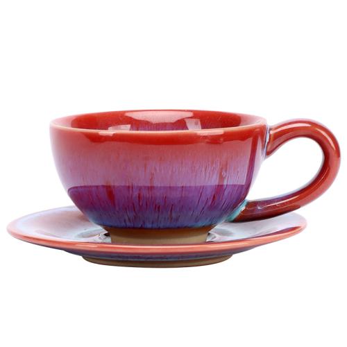 Cerámica Juego de tazas de café, plato, más colores para elegir,  Conjunto