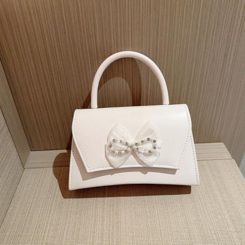 PU Leather Easy Matching Clutch Bag bowknot pattern white PC