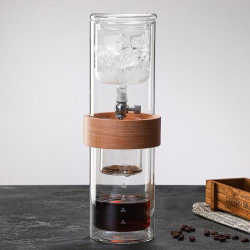 Vaso de borosilicato alto Set de cafetera,  Conjunto