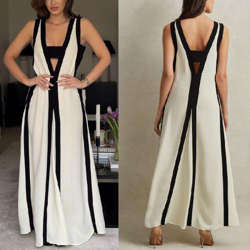 Polyester Einteiliges Kleid, weiß und schwarz,  Stück